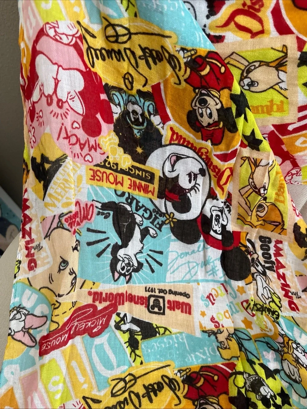 Disney Multicolor Mickey & Friends Scarf Wrap